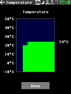 Debug Temperature Screenshot