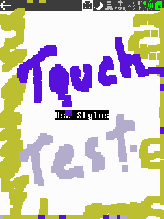 Debug Touch Test Screenshot