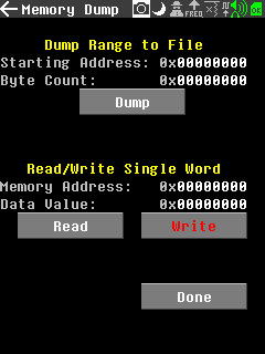 Debug Memory Dump Screenshot