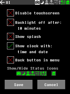 Settings User Interface Screenshot