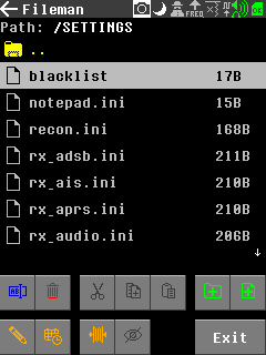 Settings Blacklist Fileman