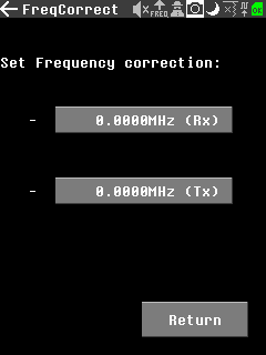 Settings PortaPack Frequency Correction