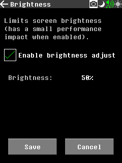 Settings Brightness