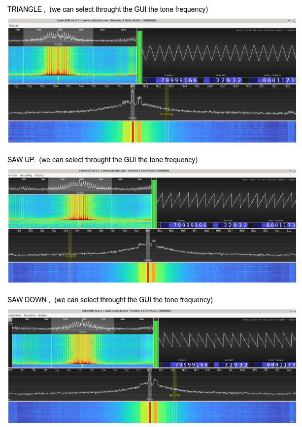 App Signal Generator Triangle, Saw Up and Down
