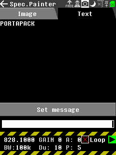 App Spectrum Painter Text Screenshot